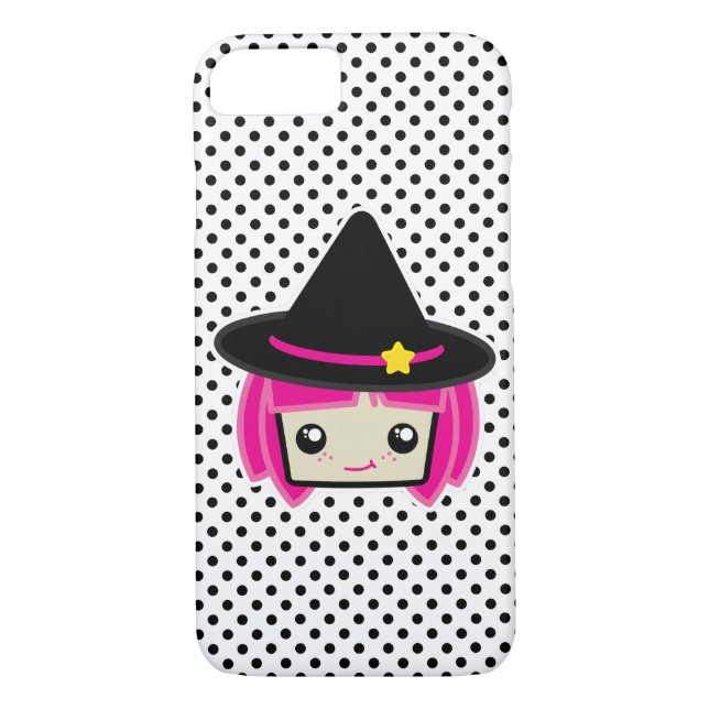 Kawaii Pink Haired Witch iPhone Case (Back)