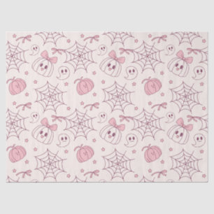 Kawaii Pink Halloween Ghosts & Pumpkin (2) Tissue Paper