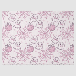 Kawaii Pink Halloween Ghosts & Pumpkin Tissue Paper