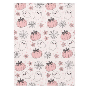 Kawaii Pink Halloween Ghosts & Pumpkins Tablecloth