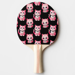 Kawaii Pink Kitty Cats Design Ping Pong Paddle