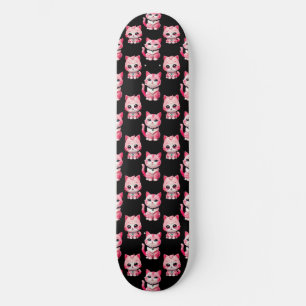 Kawaii Pink Kitty Cats Design  Skateboard