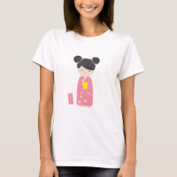 Kawaii Pink Kokeshi