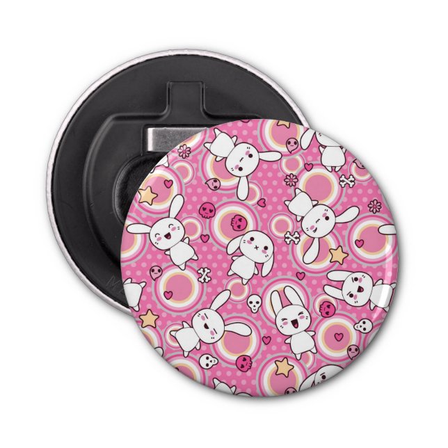 kawaii pink pattern bottle opener (Front)