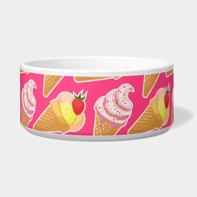 Kawaii pink pattern with strawberry ice cream  (Front)