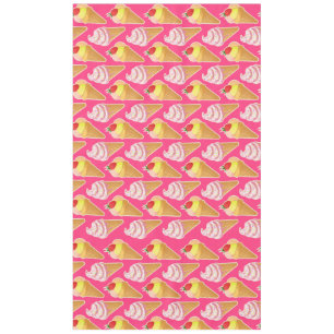 Kawaii pink pattern with strawberry ice cream  tablecloth