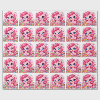Kawaii Pink Pony Chibi Art Wrapping Paper