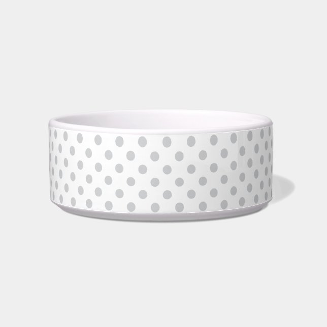 Kawaii Pink Ribbon Skull Dog Bowl (Right)