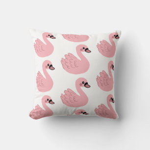 Kawaii Pink Swan – Cute Cartoon Animal Design Cushion