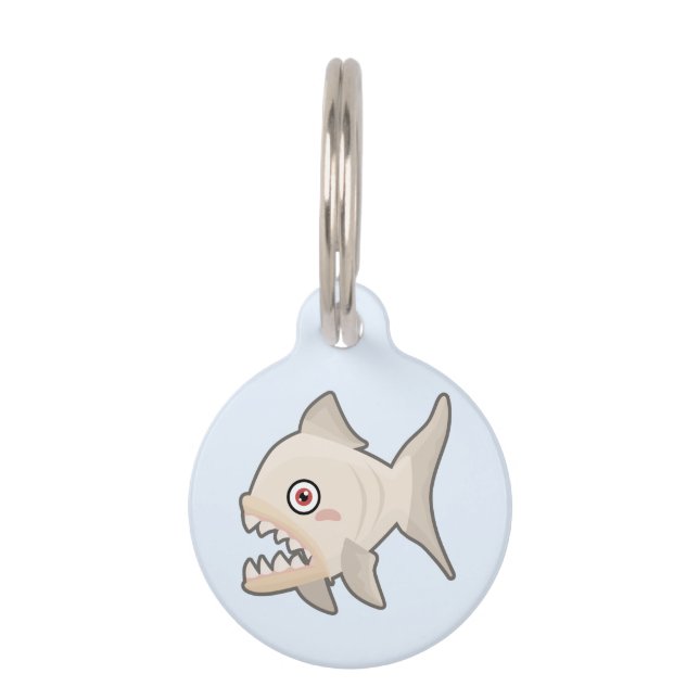 Kawaii Piranha Pet Tag (Front)