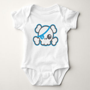 Kawaii Pirate Skull Clothing Baby Bodysuit