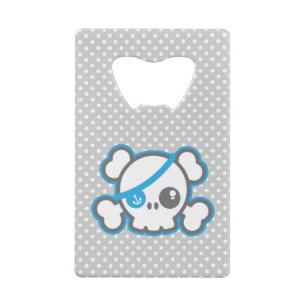 Kawaii Pirate Skull Credit Card Bottle Opener