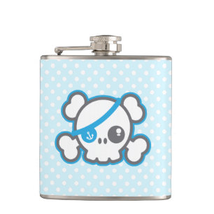 Kawaii Pirate Skull Flask
