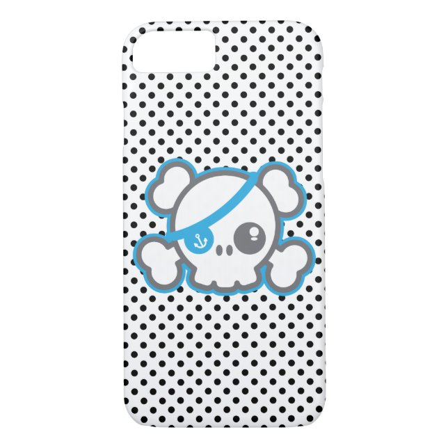 Kawaii Pirate Skull iPhone Case (Back)