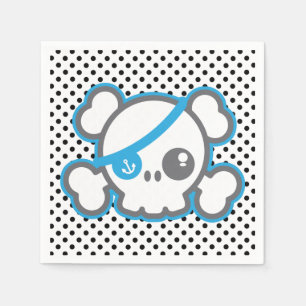 Kawaii Pirate Skull Napkins