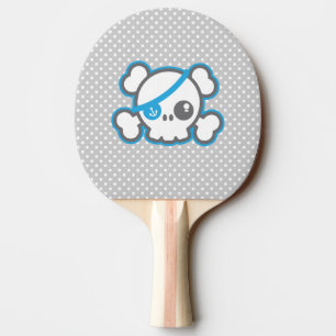 Kawaii Pirate Skull Ping Pong Paddle