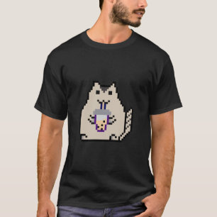 Kawaii Pixel Art Cat Boba Tea Lover – Funny Cute A T-Shirt