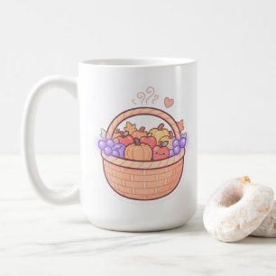 Kawaii Pixel Harvest Basket Mug