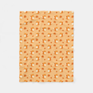 Kawaii Pomeranian Cartoon Dog Fleece Blanket