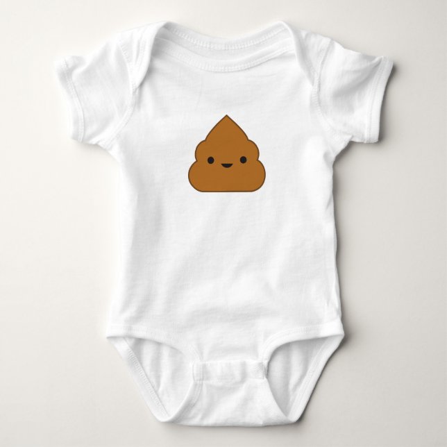 Kawaii Poop Baby Bodysuit (Front)