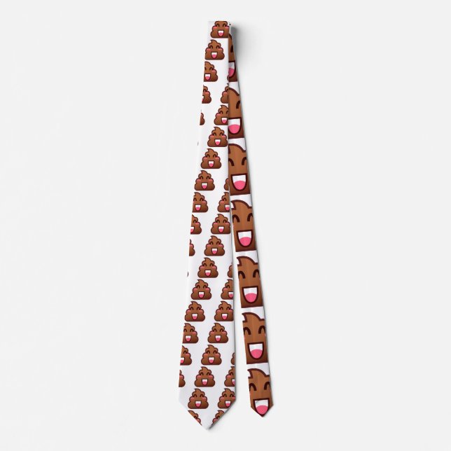 kawaii poop emojis tie (Front)