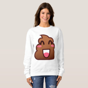 kawaii poop emojis womens sweatshirt