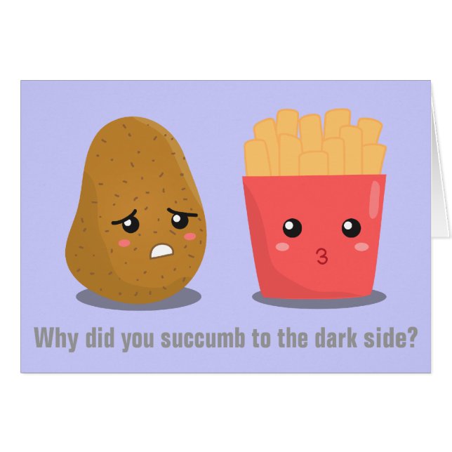 Kawaii Potato and French Fries and the Dark Side (Front Horizontal)
