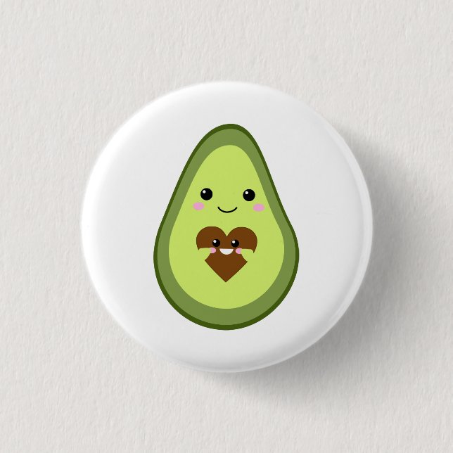 Kawaii Pregnant Avocado Cute Mum Motherhood Baby 3 Cm Round Badge (Front)