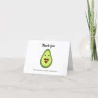 Kawaii Pregnant Avocado Thank you Baby Shower