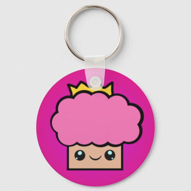 Kawaii Princess Cupcake Key Ring (Front)