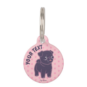 Kawaii Pug Pet Tag