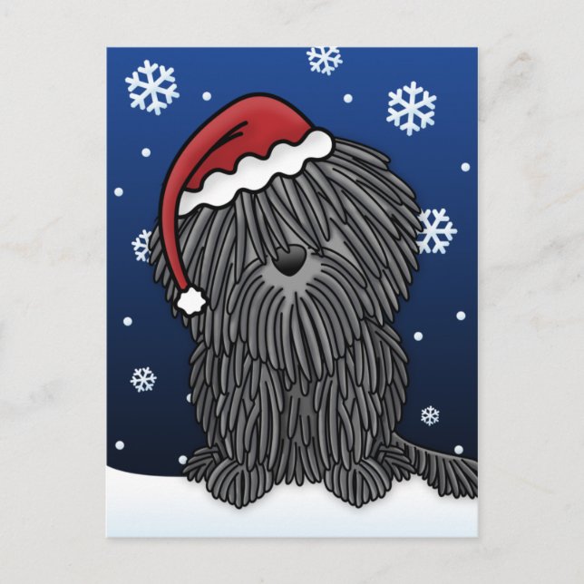 Kawaii Puli Christmas Postcard (Front)