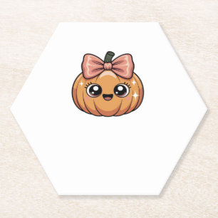 kawaii pumpkin Classic T-Shirt Paper Coaster