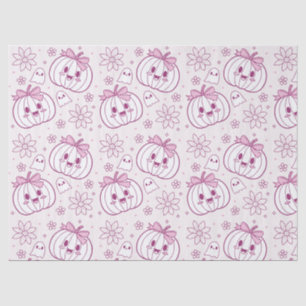 Kawaii Pumpkins, Ghosts & Flowers Tissue Paper