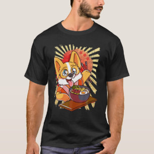 Kawaii Puppys Ramen Bowl Funny Anime Noodles Dog T-Shirt