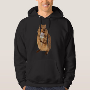 kawaii quokka eating ice cream cone hoodie