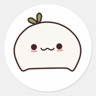 Kawaii Radish Classic Round Sticker