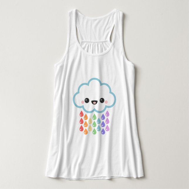 Kawaii Rain Cloud Singlet (Design Front)