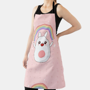 Kawaii rainbow clipart apron