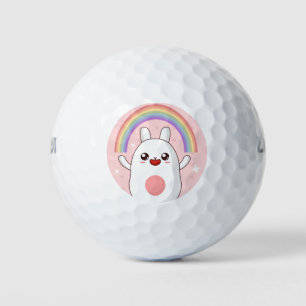 Kawaii rainbow clipart golf balls