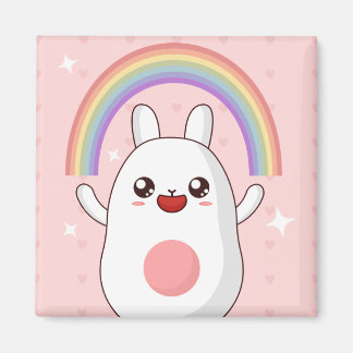 Kawaii rainbow clipart magnet
