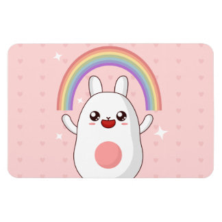 Kawaii rainbow clipart magnet