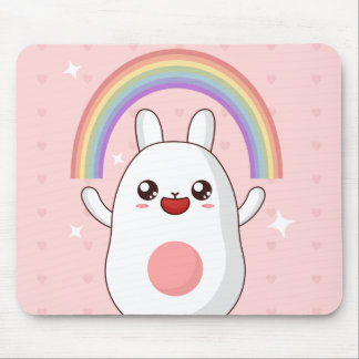 Kawaii rainbow clipart mouse pad