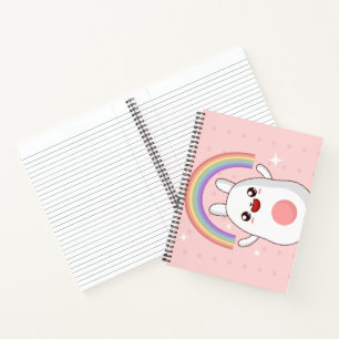 Kawaii rainbow clipart notebook