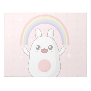 Kawaii rainbow clipart notepad