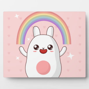 Kawaii rainbow clipart plaque