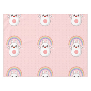 Kawaii rainbow clipart tablecloth