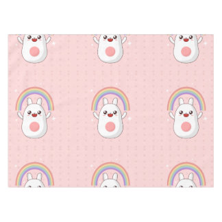 Kawaii rainbow clipart tablecloth
