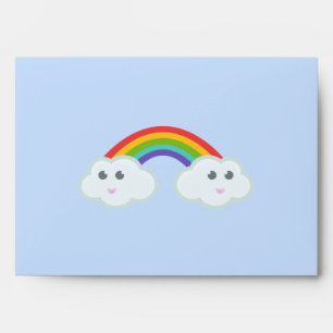 Kawaii rainbow cloud envelopes
