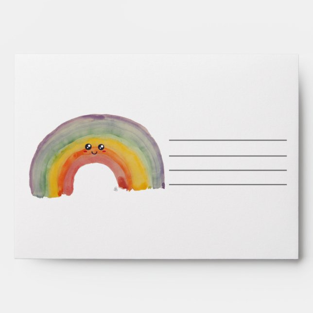 Kawaii Rainbow Envelope (Front)
